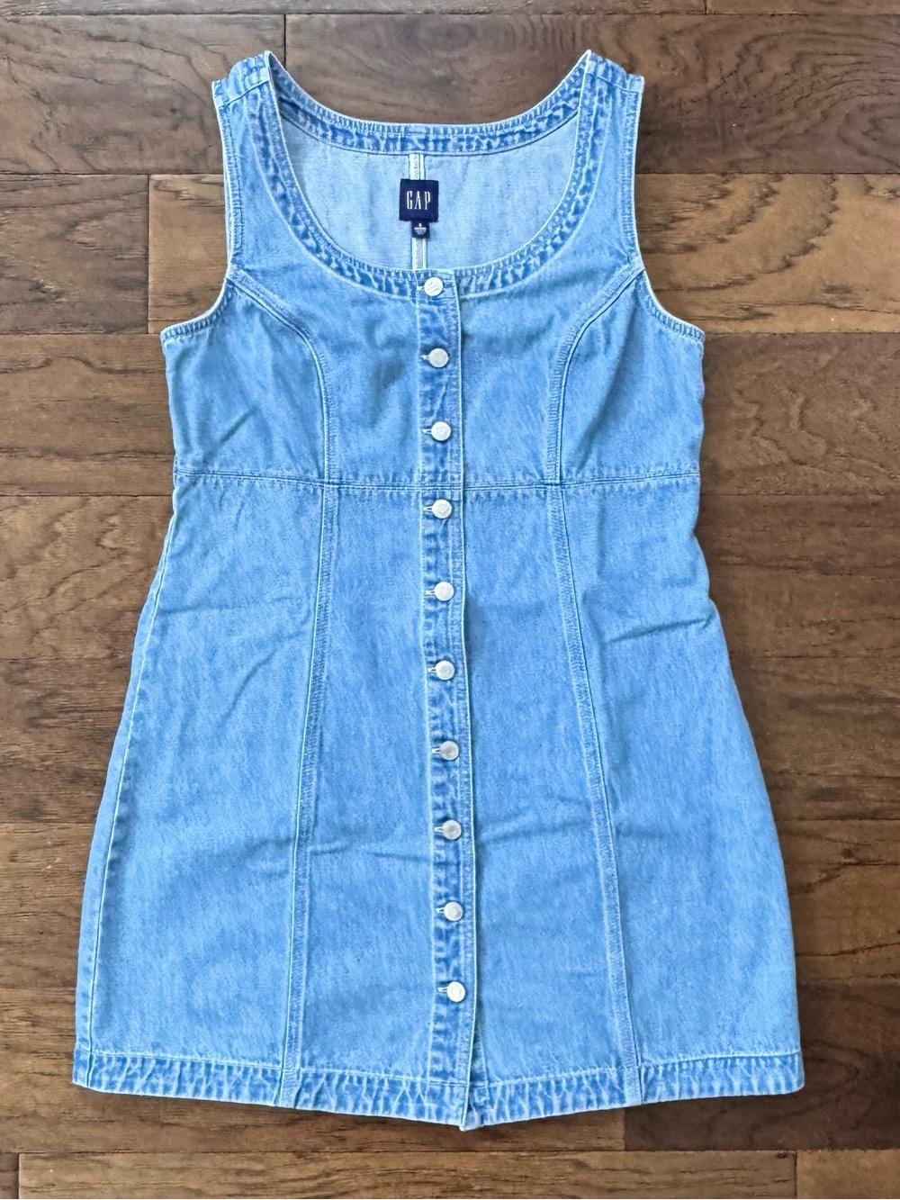 EUC GAP Heritage Denim Mini Button Front Dress Small Petite